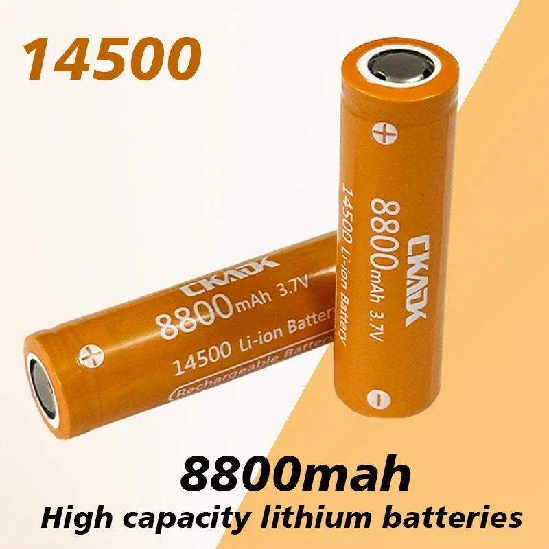 14500 Battery 8800mAh 3.7V Li-ion Rechargeable Batteries 14500 AA Battery Lithium Cell for Led Flashlight Headlamps Torch Shaver