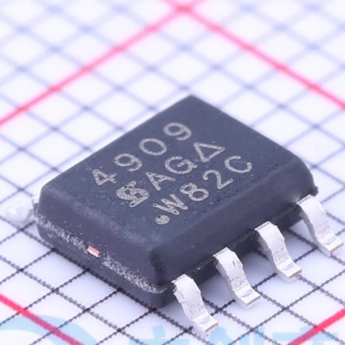 10PCS original; 4909； Field effect transistor (MOSFET) 3.2W 40V 8A with 2 P-channel channels; SOIC-8：SI4909DY-T1-GE3