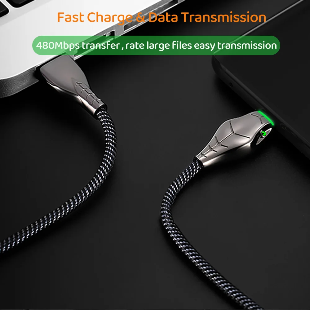 7A USB Type C Cable 66W For Huawei P40 Pro100W for Honor 50Pro Fast Charging Wire USB-C Charger Cord for Samsung S22 Xiaomi OPPO