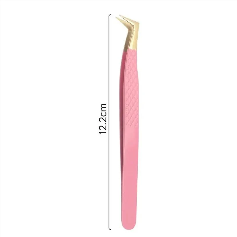 MJ 1 Pcs Eyelashes Tweezers For Lash Extension Stainless Steel High Precision Anti-static Tweezers Makeup Tools Eyelash Extensio