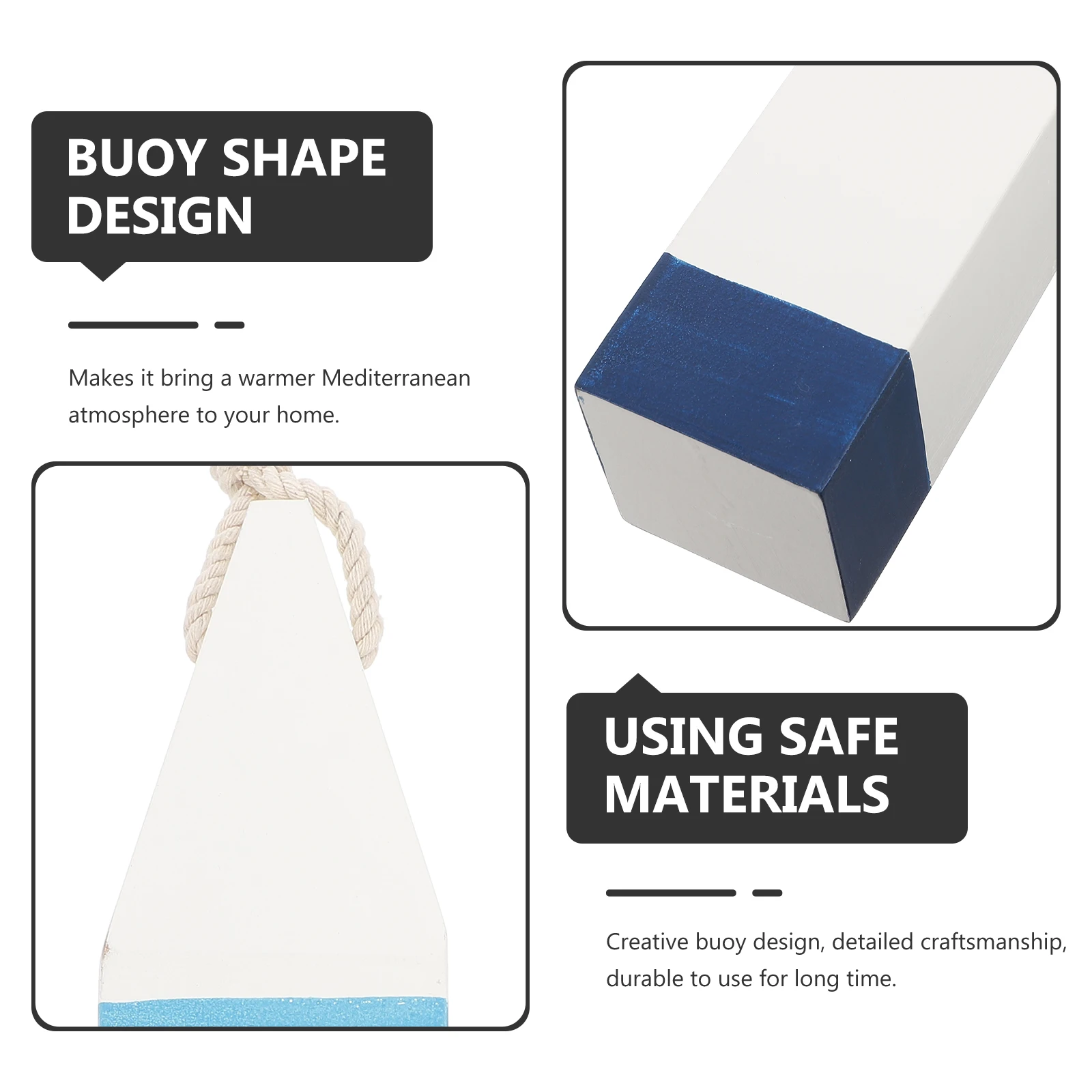 

Sea Buoy Decor Wall Pendant Mediterranean Style naments Hanging Decoration Beach Theme Bedroom Living Room Party