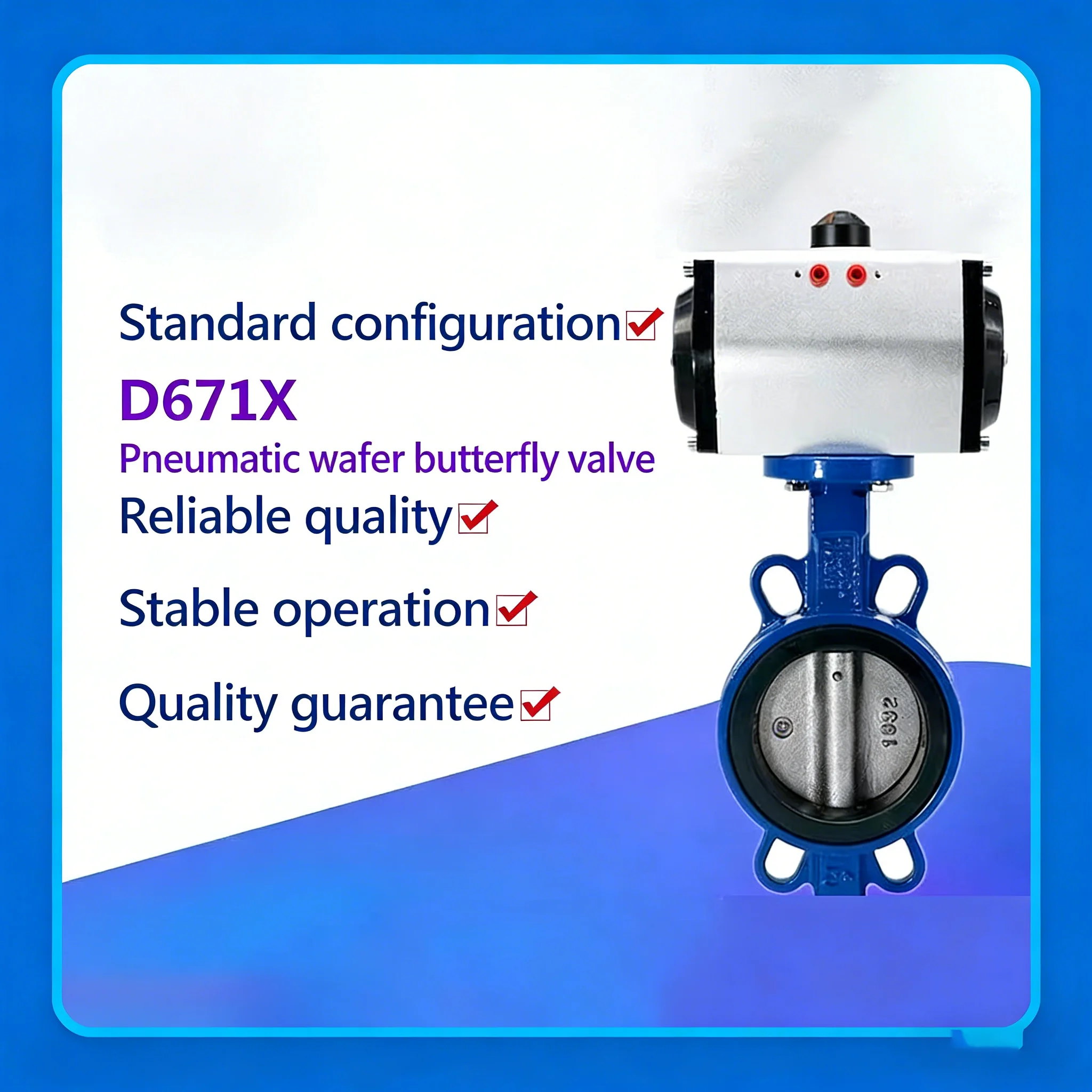 d671x-10-16q-ductile-iron-pneumatic-clamp-butterfly-valve-dn40-800-fire-water-pipe-sewage-cut-off-valve