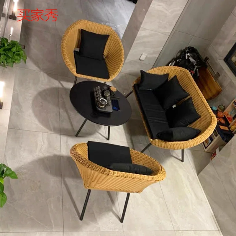 Möbel Outdoor Sofa Rattan Stuhl Möbel Kombination Rattan gewebte Möbel