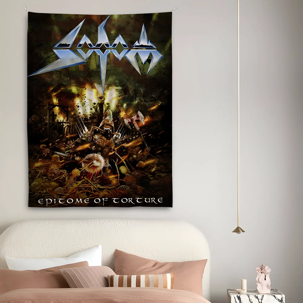 S-Sodoms Germany T-Thrash Metal Band Tapestry Perfect For Home&Living Bedroom Decor Wall Art Backdrop Banner