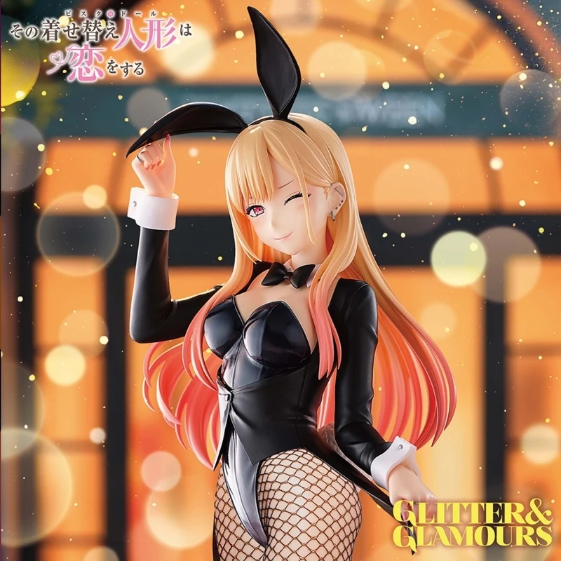 Original Bandai Banpresto Glitter Glamours My Dress-Up Darling Marin Kitagawa Halloween Bunny 25cm PVC Figure Anime Collectible
