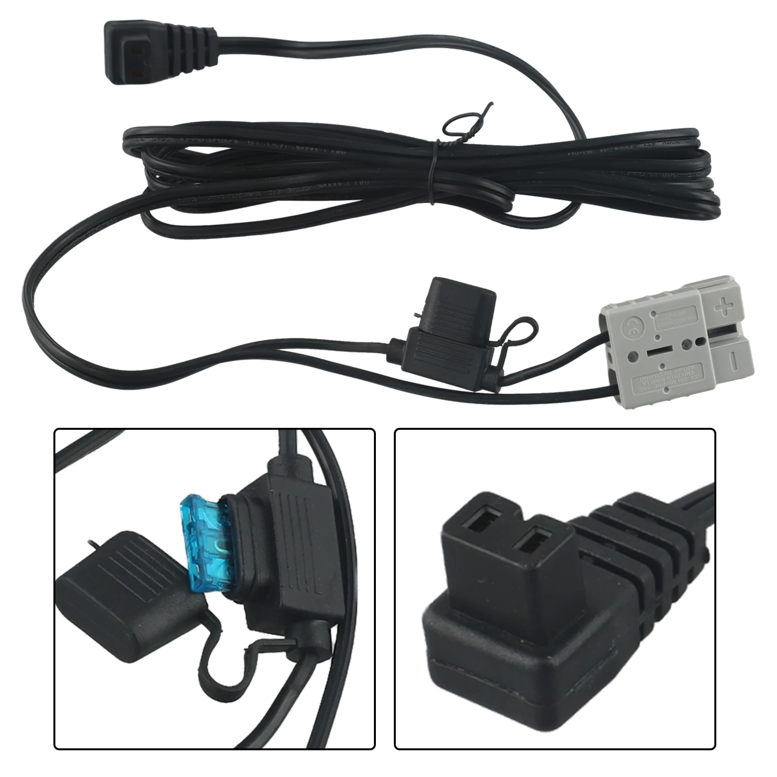 Anderson-style Connector Color BLACK 50A Power Connector AC DC Interface Extra-thick 16AWG Cable Pure Copper Wire Core
