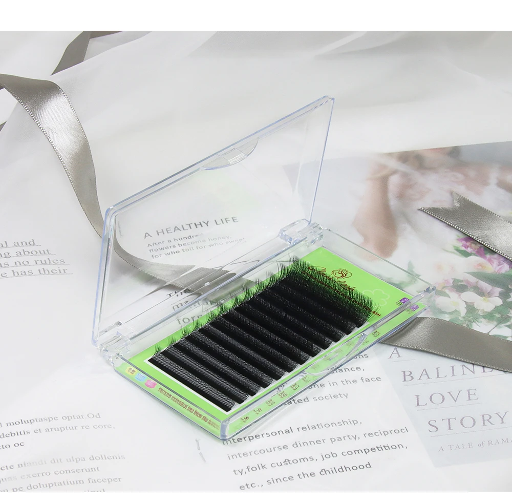 GLAMLASH 3D4D5D6D7D8D W Wimpern C/D/L/LU/M Vorgefertigte Volumenfächer Braune Wimpernverlängerungen Natürlich weich – Detail 16
