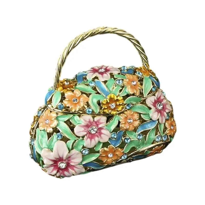 J78F Stylish Jewelry Box with Organization Flower Carving Surfaces Jewelry Organizers Perfect for Long Term Preservation