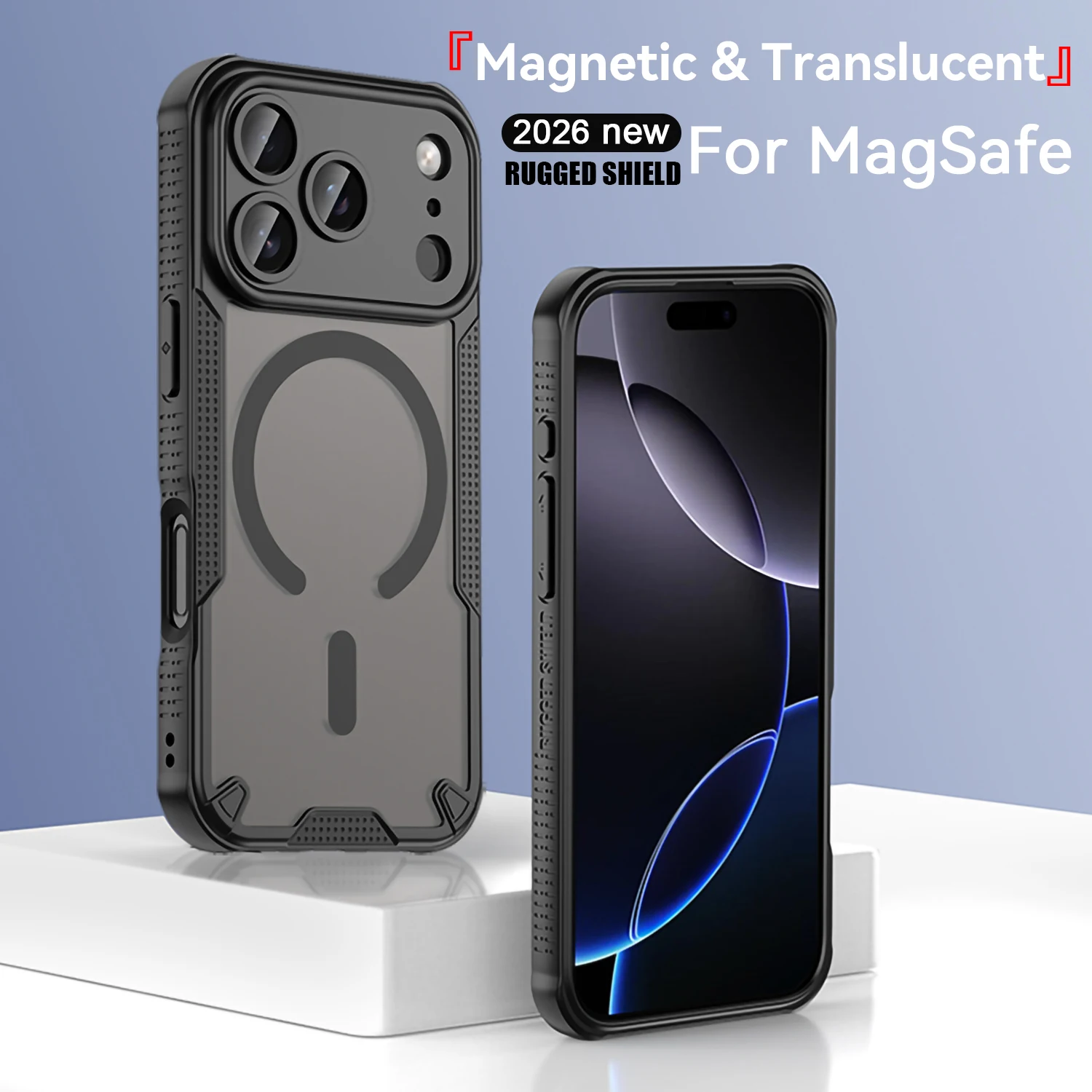 Magnetic Luxury Matte Translucent Armor Shockproof Case For 