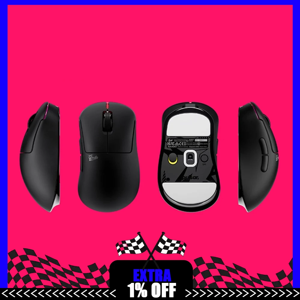 

Pulsar Zywoo The Chosen Mouse, двухрежимная беспроводная мышь, 8000 Гц, частота заката, сенсор XS-1, игровые мыши, легкие аксессуары для ПК