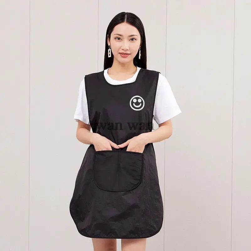 

Hairdressing Apron Waterproof Work Clothes Anti Hair Barber Shop Uniform Hair Salon Hairstylist's Smock Pet Beauty Gown Y0904