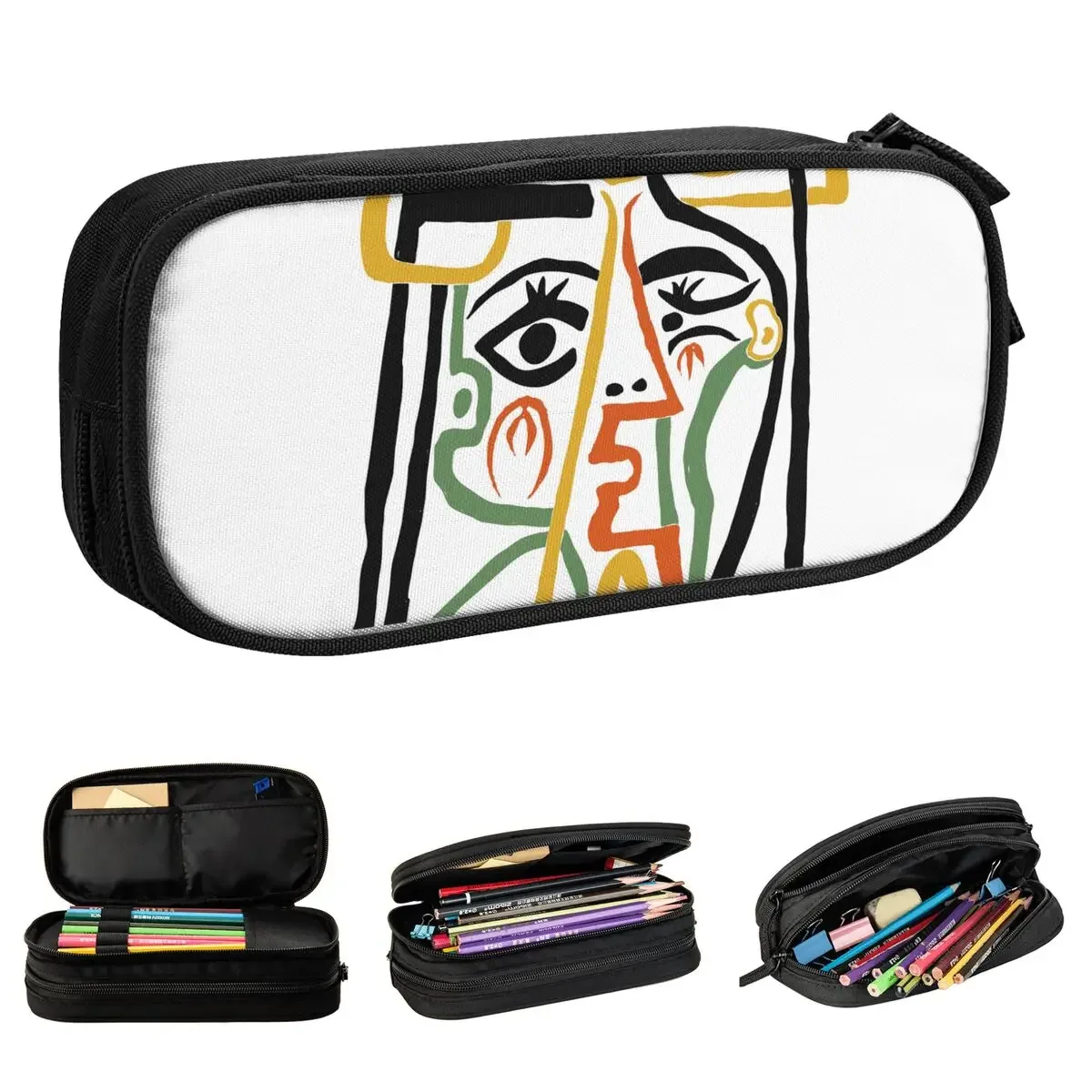 

Picasso Pencil Cases Art Cubism Surrealism Artist Spanish Pen Bag Girl Boy Large Storage Students School Zipper Box