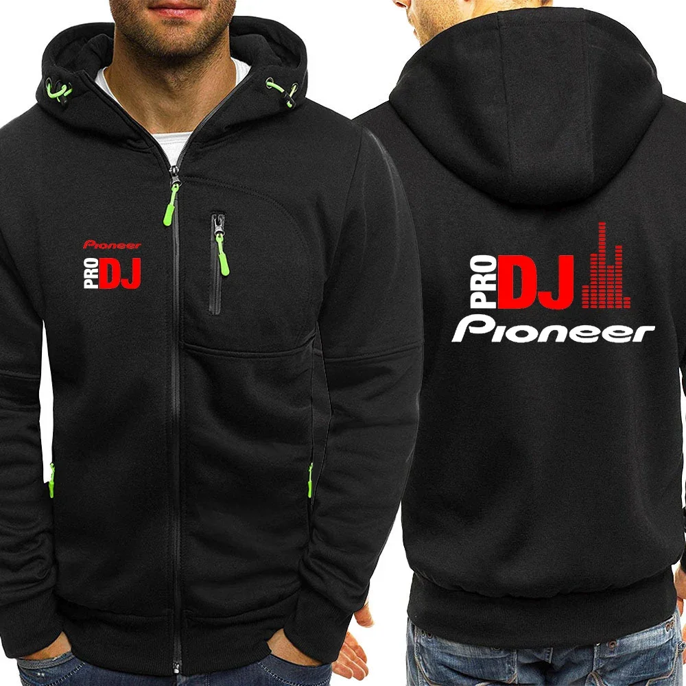 

DJ Pioneer PRO 2024 Men's New Hoodies Slim Fit Hooded Sweatshirt Outwear Warm Coats Jackets Zipper Up Casual Harajuku Coats Tops