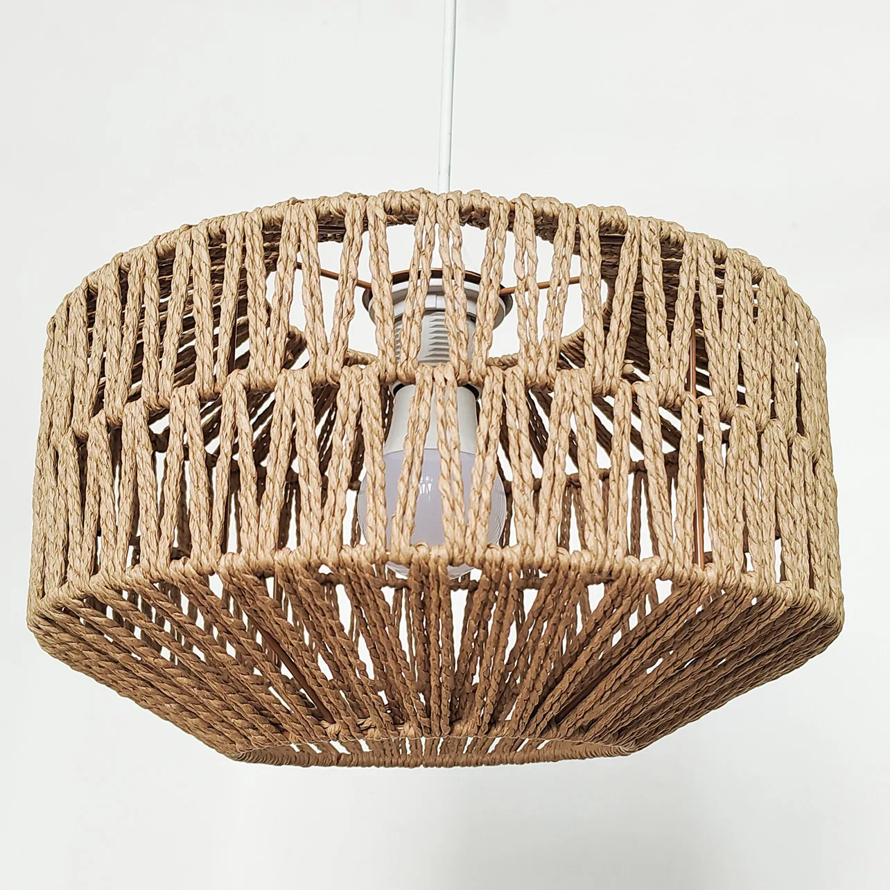 Handmade Rattan Lamp Cover Classic Creative industrial retro style Bamboo Chandelier Hanging Lamp Ceiling Fixture Weaving Decro