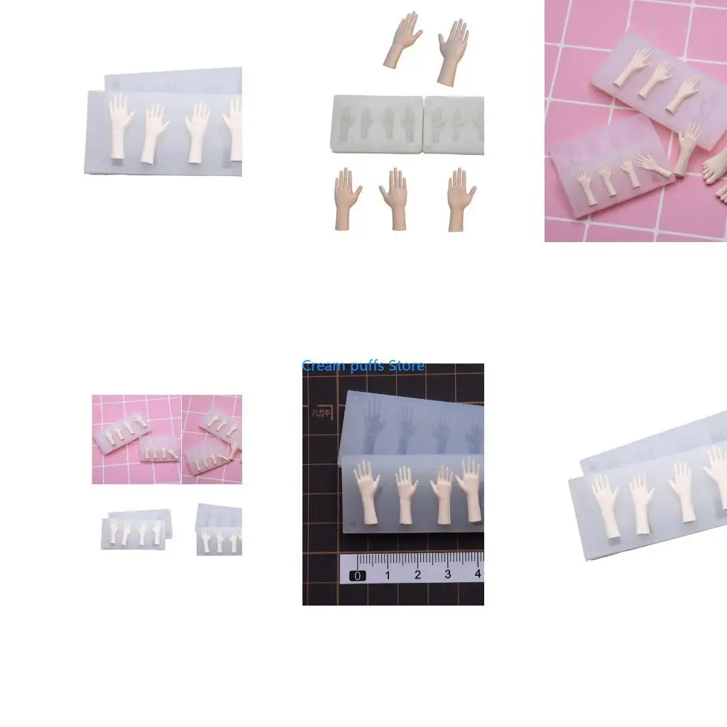 50LE Silicone Palms Mould Featuring Fine Texture for Safe Craft Art Projects