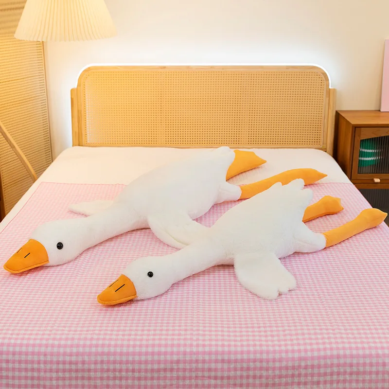 

Big White Goose Plush Toy for Kids – Soft Cuddly Stuffed Animal Doll with Pinchable Legs Ideal as Birthday Gift and Decorative