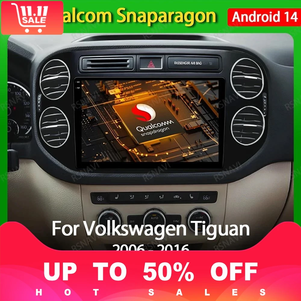 

Android 14 Car Radio For VW Volkswagen Tiguan 1 NF 2006 - 2016 Multimedia Stereo Video Player Carplay Auto 4G WIFI Head Unit GPS