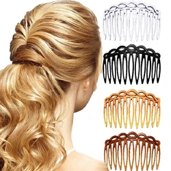 2022 Vintage Weaving Hair Side Combs for Women French Hair Comb Straight Teeth Hair Clip Bridal Wedding Combs Hair Accessories