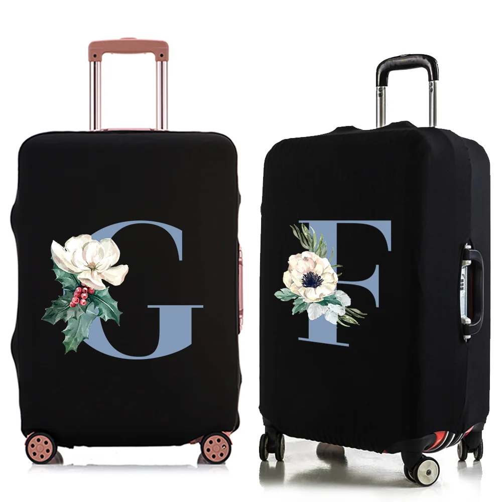 

New Luggage Protector Cover Blue Letter Pattern Trolley Case Portable Travel Outdoor Holiday Luggage Covers Unisex 18-32 Inch