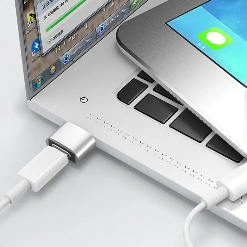 USB A Male To Micro Type C Female Connector OTG Adapter USB To Type C Converter For Computer Laptop Data Transfer