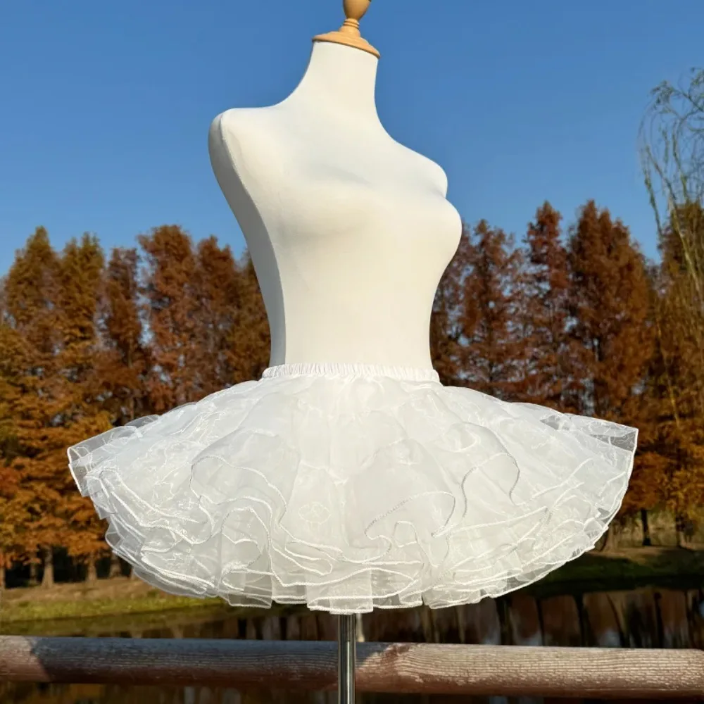 ثوب نسائي لـ A-Linie، Ballkleid، Hochzeitskleid، 4-lagiger Tuhl، uns Reifen، Braütchzeit، Lolita، kurze ثوب نسائي #4