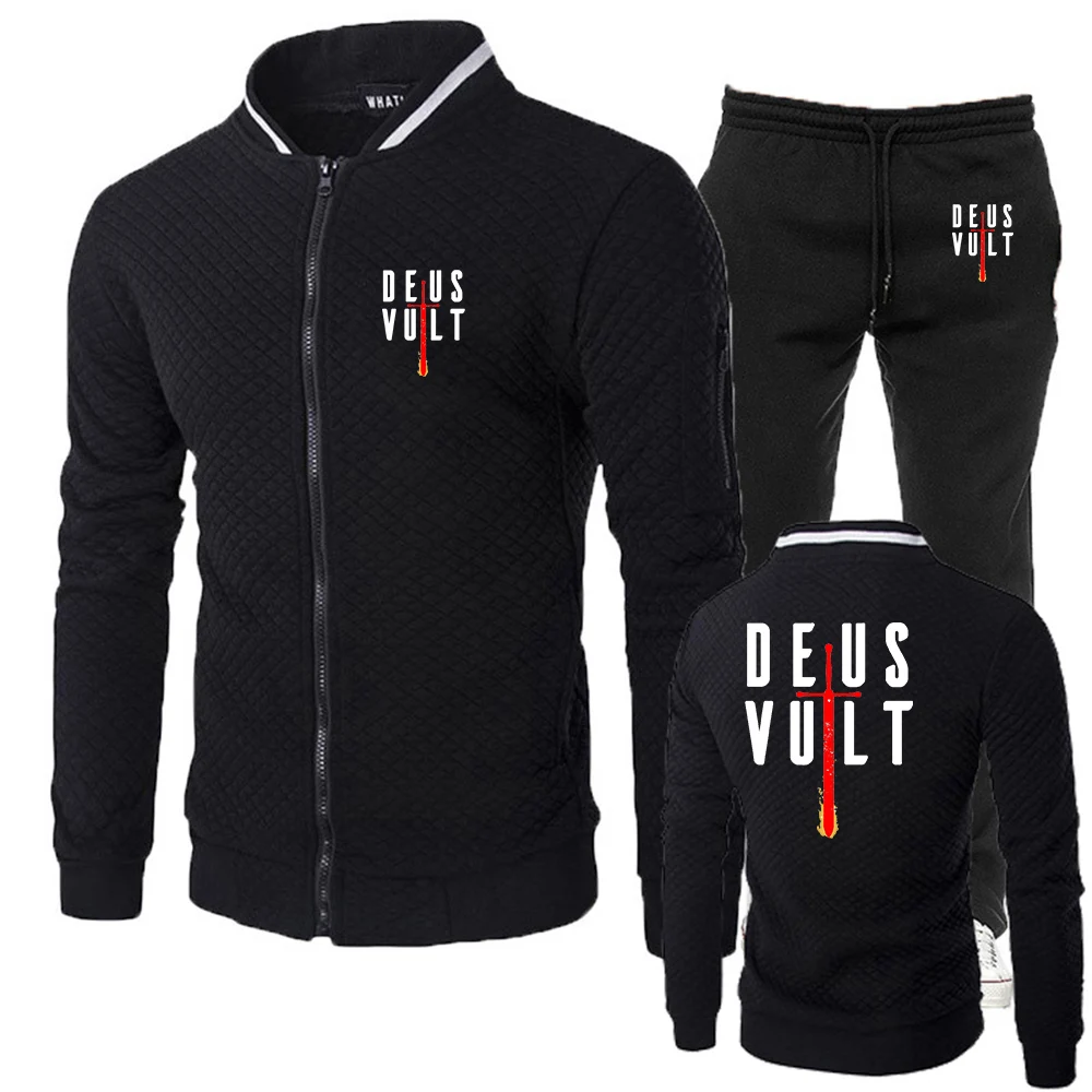 Ensemble de survêtement d'automne I God Wills It Crusades pour hommes, sweat-shirt et pantalon de survêtement, ensemble de survêtement deux pièces décontracté et tendance, vêtements pour hommes