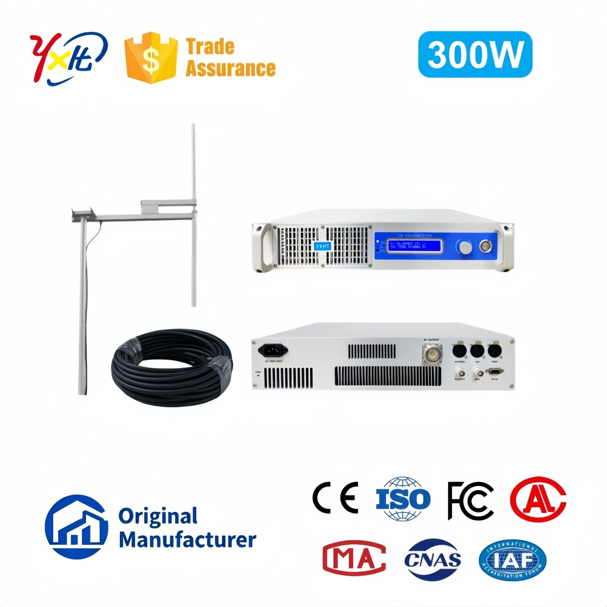

School YXHT-1, 300W FM Transmitter Kit Cable, Art Performance, Full Band Overvoltage Safe Stable