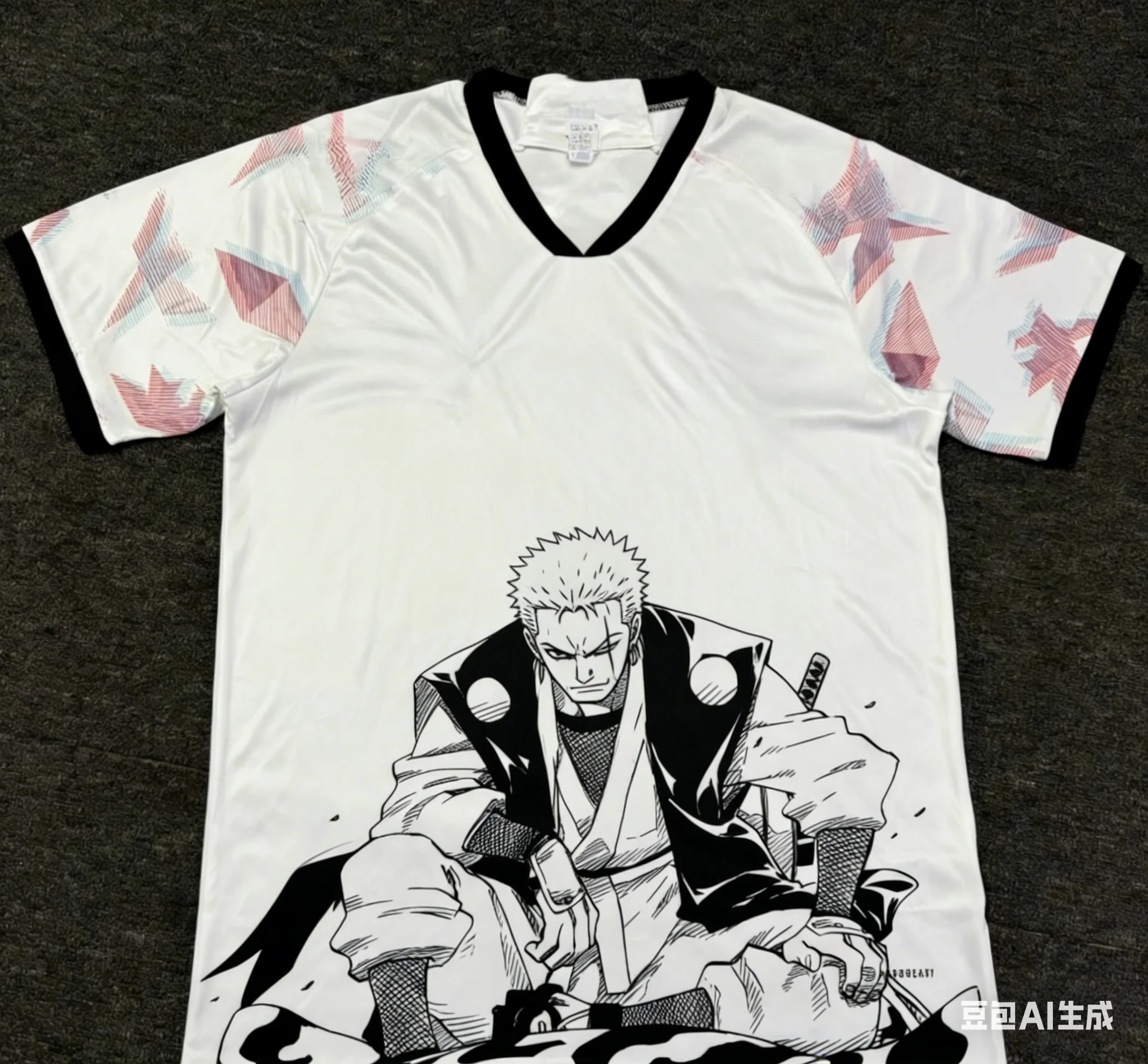 

Футболка One Piece Co-branded Jersey с персонажами Straw Hat Crew, быстросохнущая, для футбола, аниме-мерч, с коротким рукавом