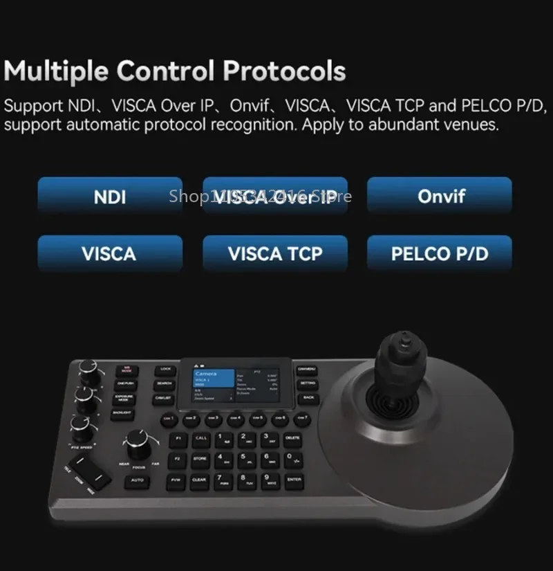 POE Camera PTZ Controller with 4D Joystick, 3