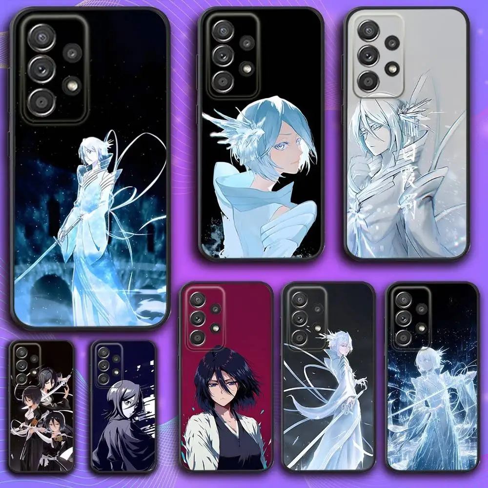 

R-Rukia Anime K-Kuchiki Phone Case For Samsung S 25,24,23,22,30,21,10,9,Ultra,Plus,Lite,FE,4,5 G Soft Black Case