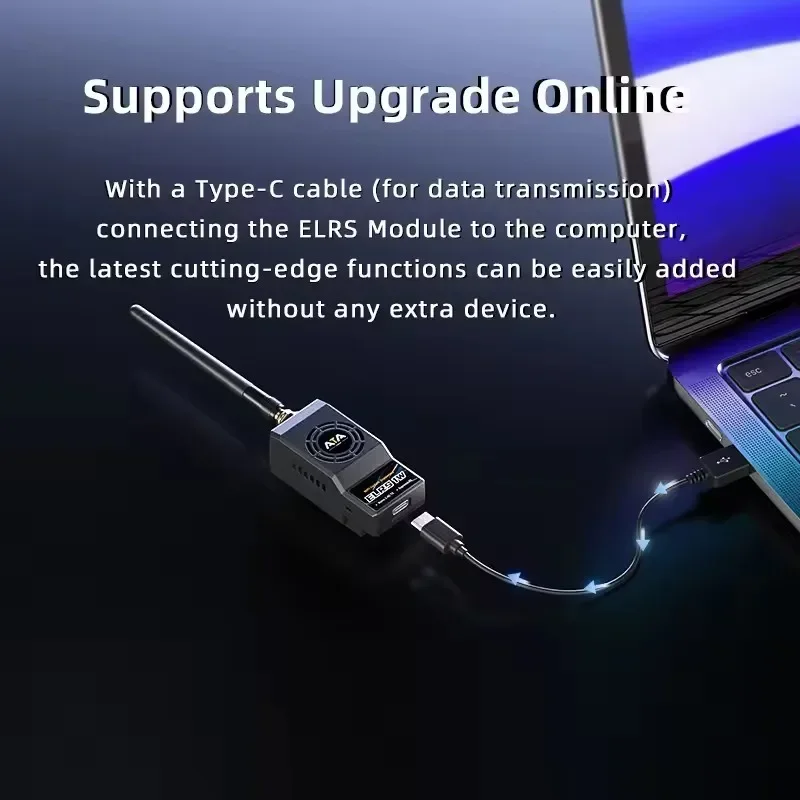 Radiolink ATA 2,4 GHz ELRS Nano Micro Módulo ELRS de largo alcance 1W Baja latencia Compatible con múltiples transmisores RC