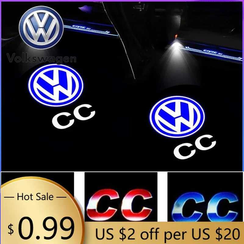 

2026 New For VOLKSWAGEN VW Car Door Laser Light - LED Welcome Projector with Custom Logo for VOLKSWAGEN VW CC R Rline GTI GTD GT
