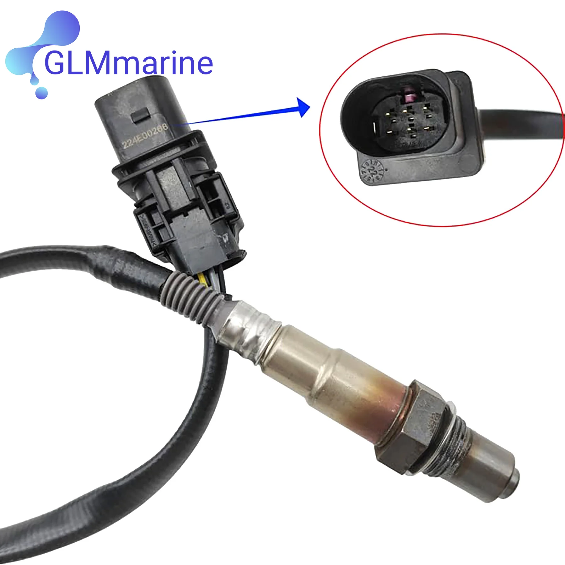 2 Pcs 8M0142695 8M0095468 Boat Motor Oxygen Sensor Fits for Mercury Mercruiser 4.5L 6.2L MPI 175 To 600 HP V6 V8  Marine Engines
