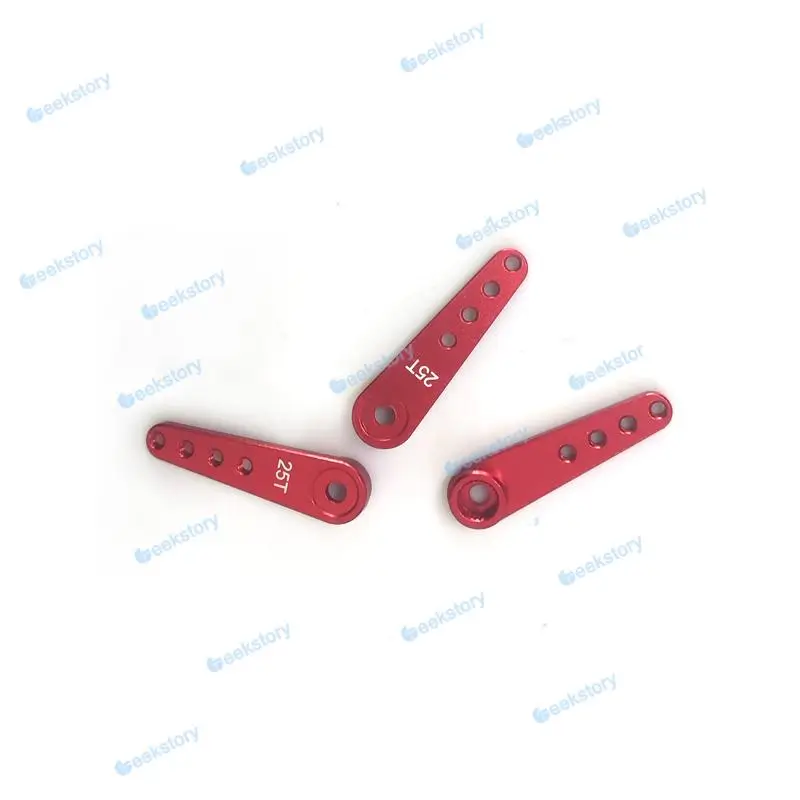 1PCS/2PCS/4PCS Red Aluminum Servo Horn Arm 25T Standard Servos Parts Long Swing Arm Replacement Accessories
