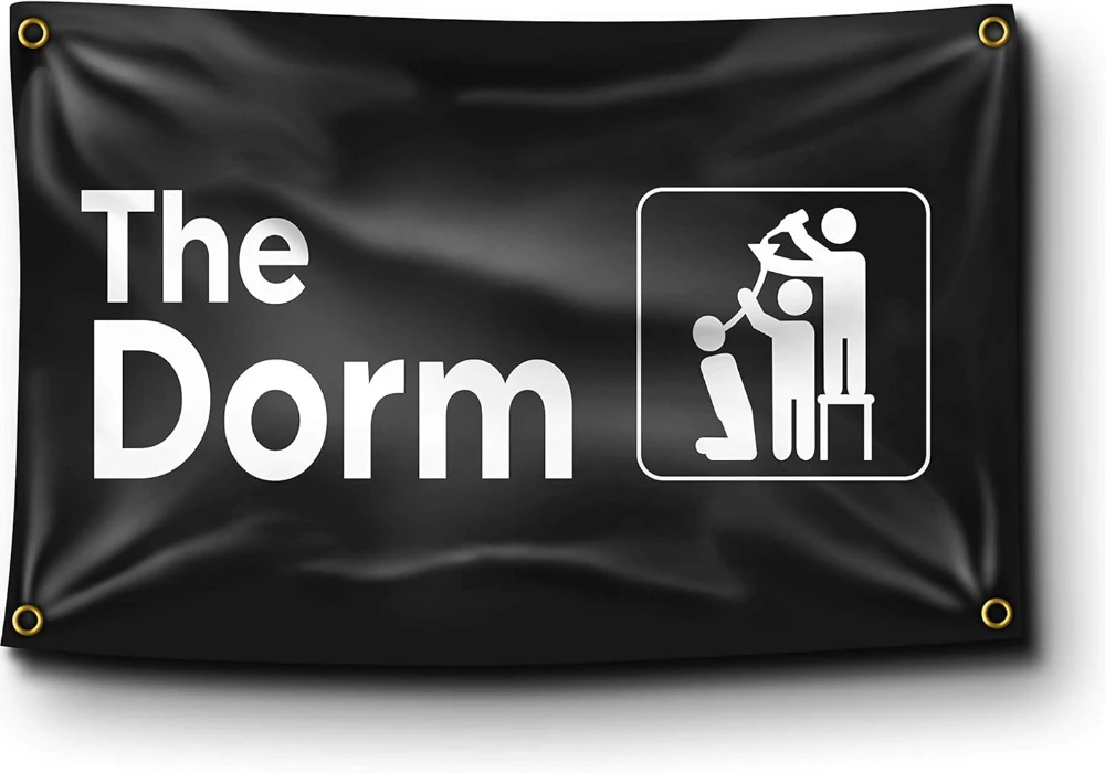 DIY Flag "The Office" Funny Parody "The Dorm" Motivational Inspirational Office Gym Dorm Wall Decor Design Authentic BANGER FLAG