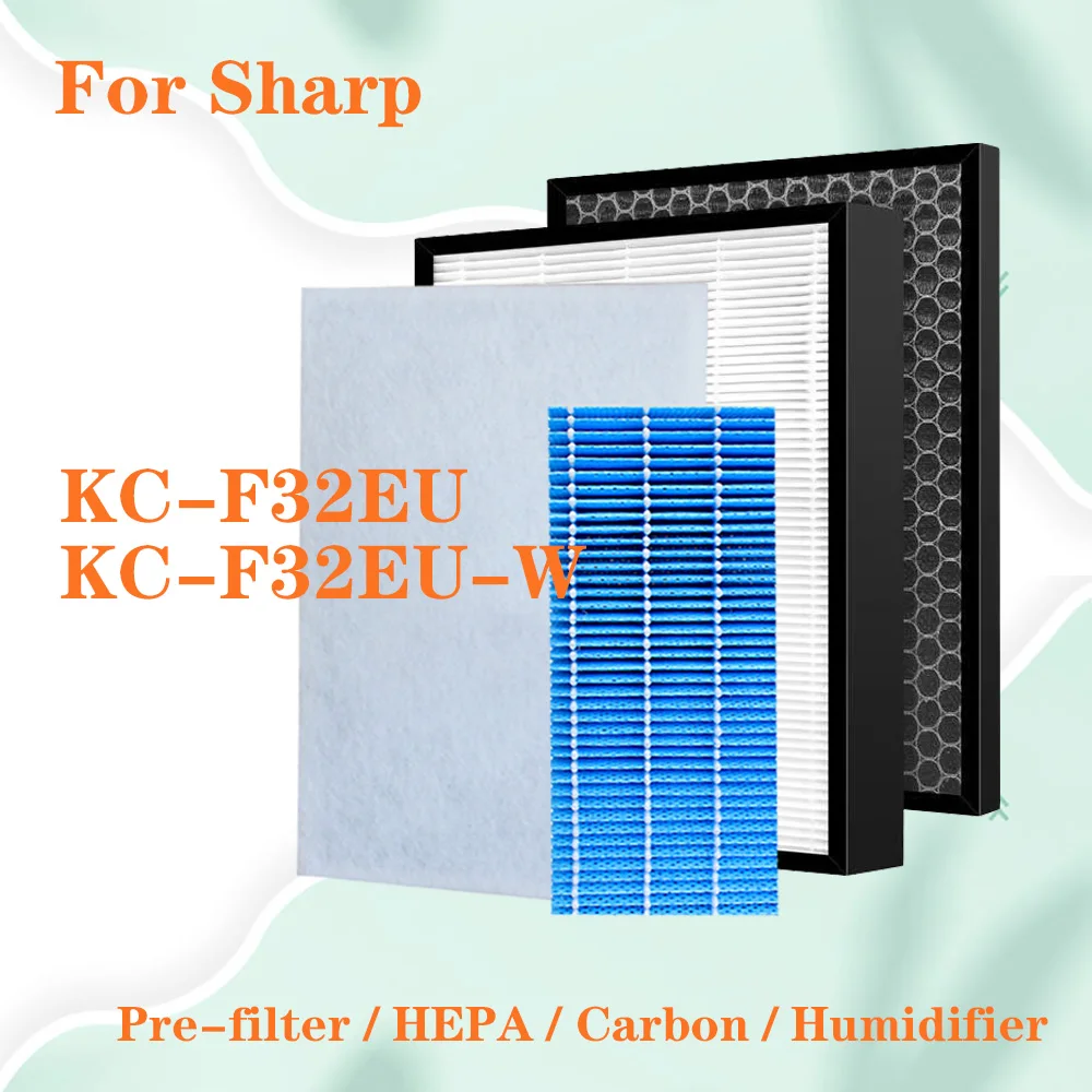 For Sharp Air Purifier KC-F32EU KC-F32EU-W Replacement HEPA Filter Deodorizing Carbon Filter Humidifier Filter