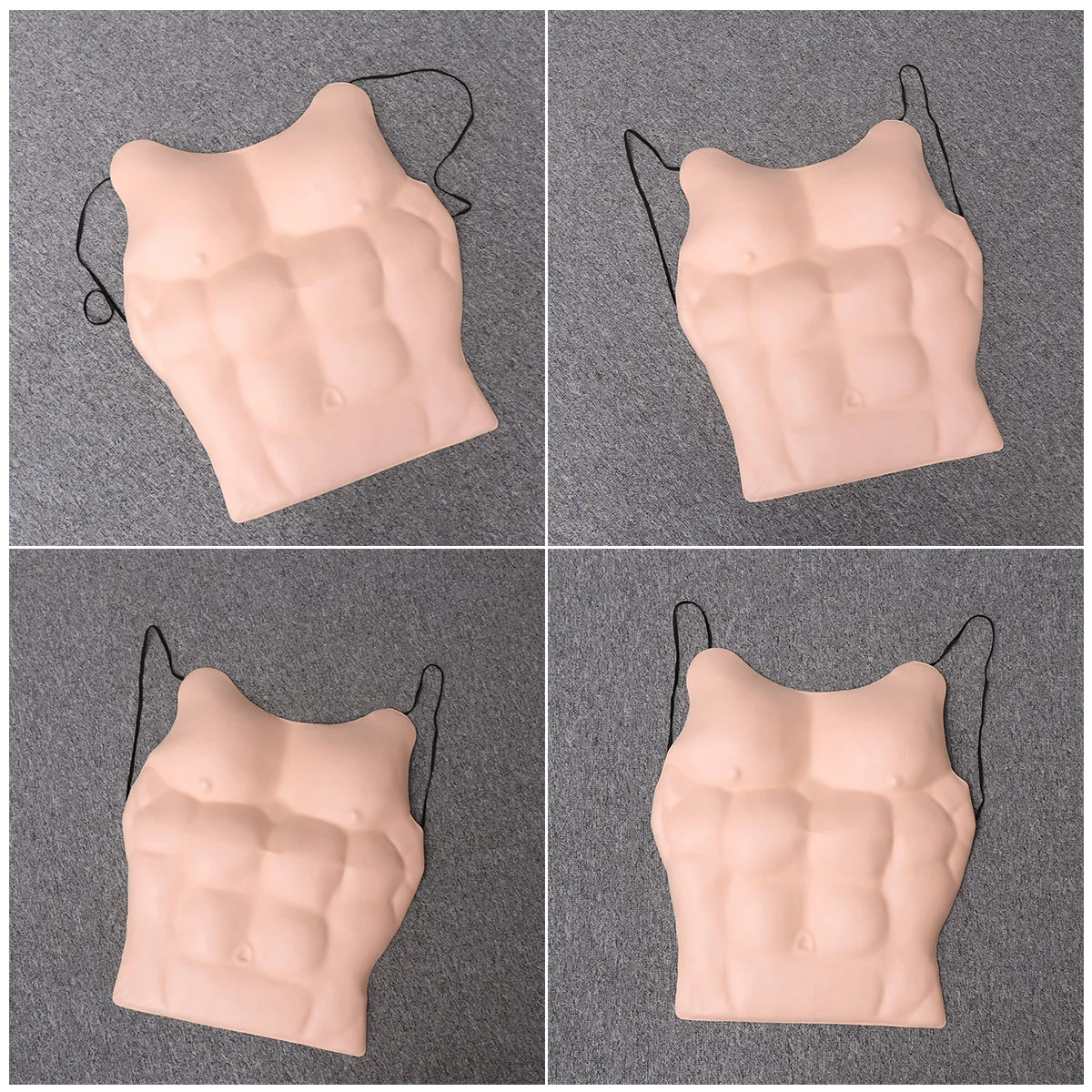 Fancy Halloween Costumes Pectoral Muscle Fake Breasts Chest Funny Costume Cosplay Clothing Decorative Props for Masquerade Party