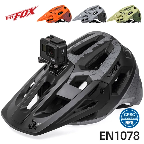 Imagen 1 del producto BATFOX casco de bicicleta casco bicicleta mtb Ciclismo de montaña y carretera casco de bicicleta hombres capacete ciclismo mtb cascos de bicicleta de carreras