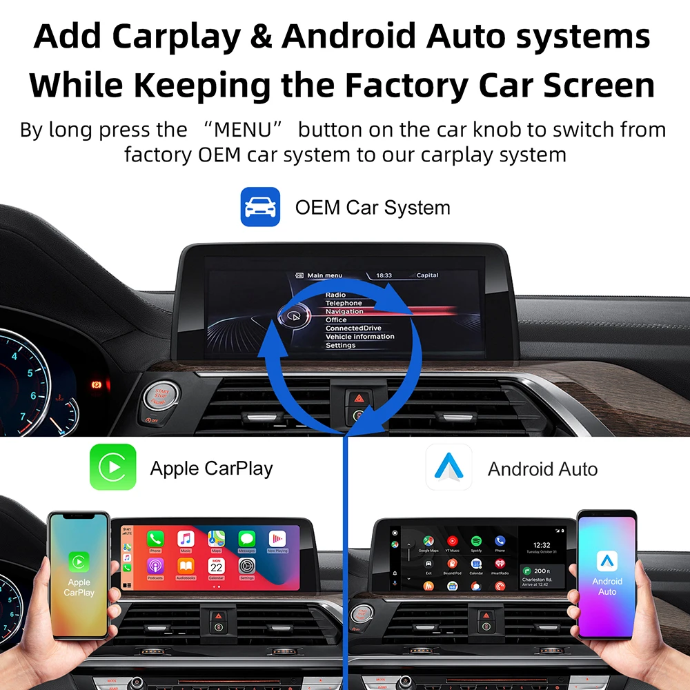 OEM Drahtloses CarPlay-Modul für BMW NBT, CIC System 1 2 3 4 5 6 7 X1 X3 X4 X5 X6 MINI F56 F15 F16 F25 F26 F48 F01 F10 F22 F20 – Detail 5