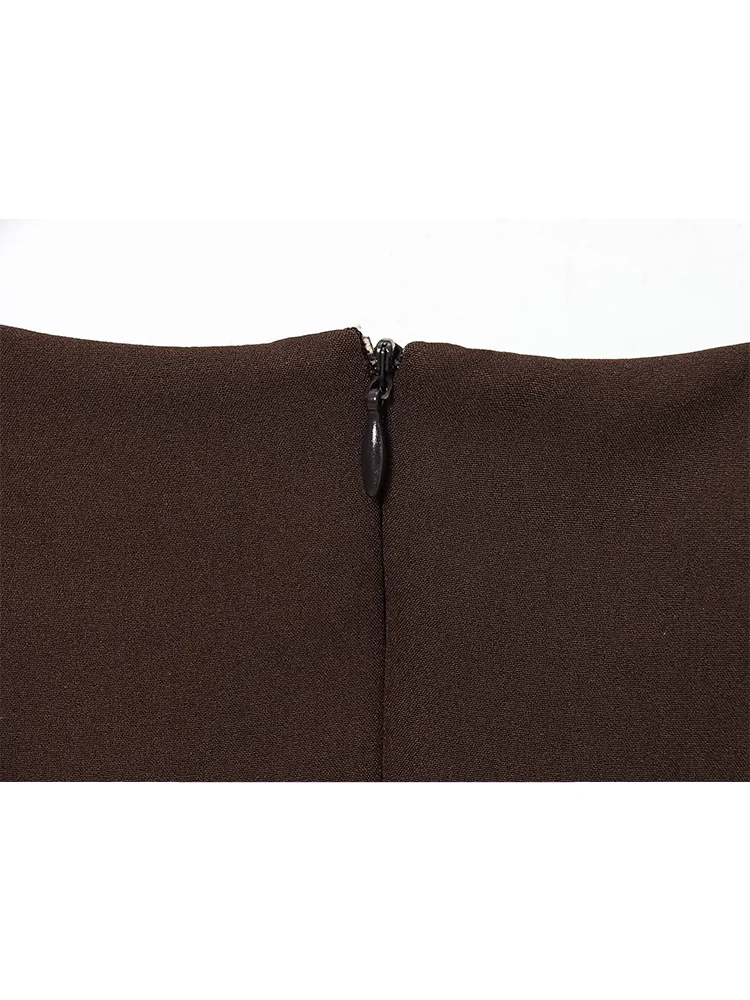 فستان نسائي قصير أنيق بأكمام قصيرة من TFMLN بقصة ضيقة وخصر عالٍ وأكمام قصيرة فساتين سادة بسيطة للركاب #6