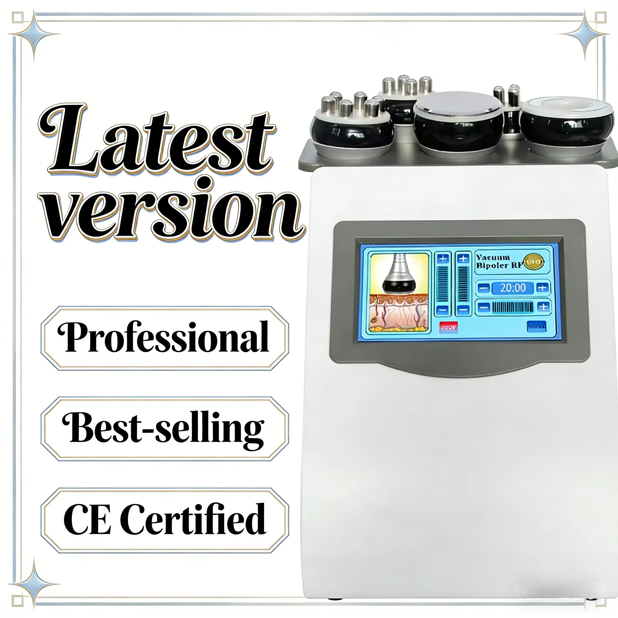 

5 In 1 40K Ultrasonic Cavitation RF Vacuum Laser Body Shaping Facial Lift Anti-Wrinkle Tightening Home Salon Beauty Machine