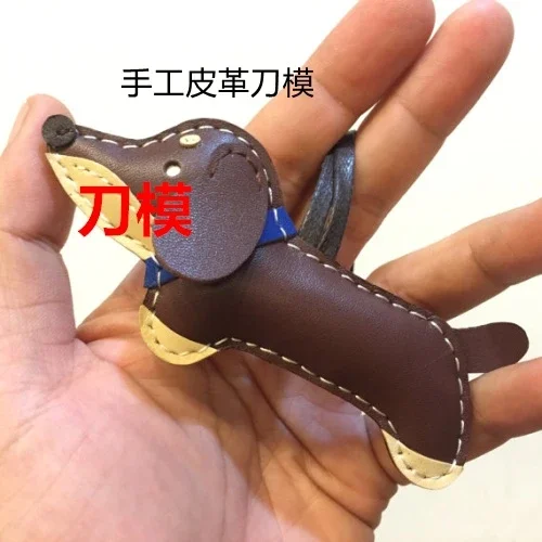 Hand made leather tools hand made leather animal pendant bag pendant dachshund knife mold A169