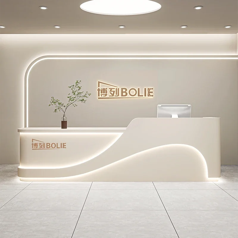Design Checkout Reception Desks Clinic Counter Weight Classic Reception Desk Luxury Table Bancone Per Negozio Office Furniture