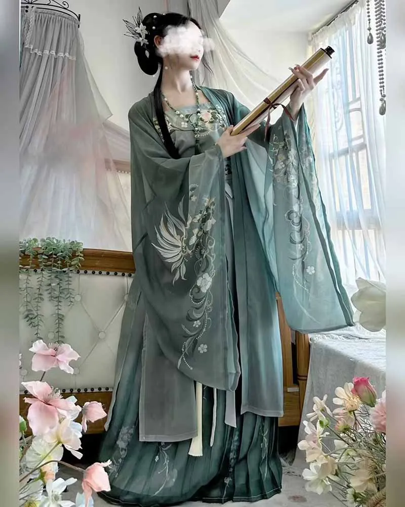 

Large Size 9XL Chinese Hanfu Dress Women Oversized Cosplay Costume Ancient Tang Suits Printed Hanfu Suitable For Ladies 140KG