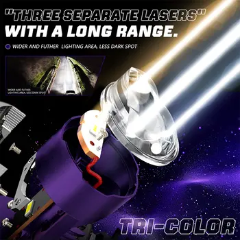 海拉 3R G5 雙 LED 雷射投影透鏡輔助 LED 汽車頭燈 160W 20000LM 改裝套件通用雙曲面透鏡 6 最佳銷售 雙LED雷射 - №4