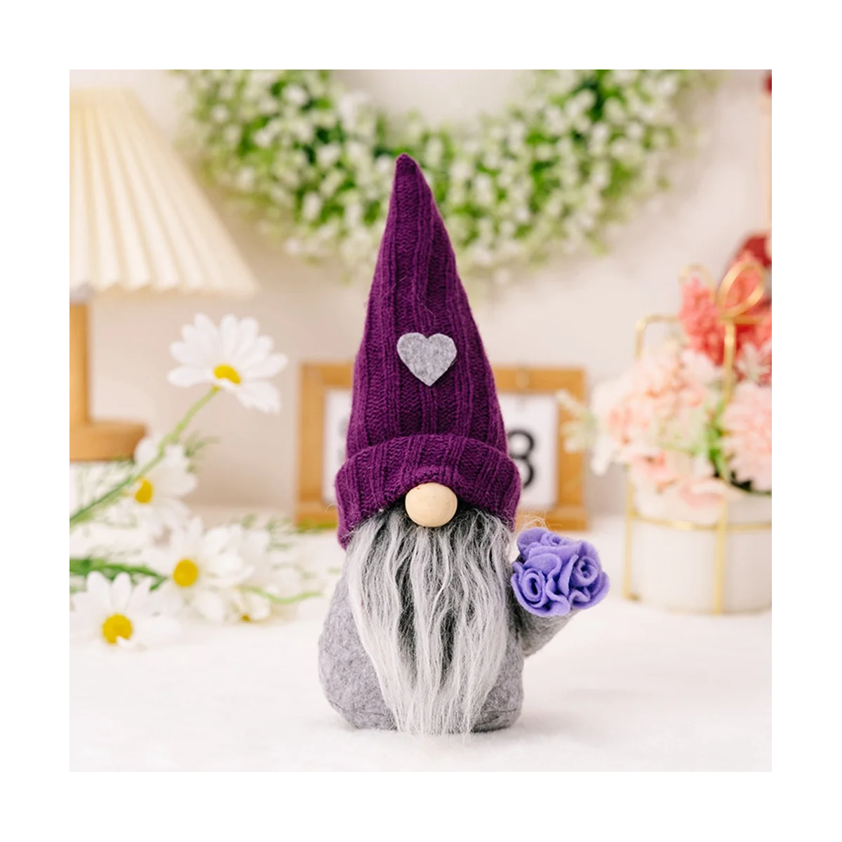 Christmas Faceless Purple Knitted Hat Old Man Doll Chrismas Decoration Hanging Ornaments Home Tree Party Decorations B