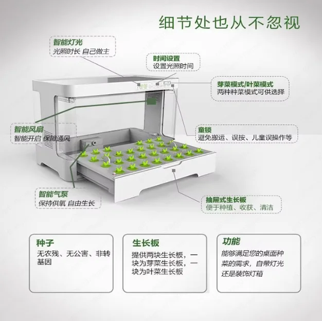Intelligent hydroponic planter indoor desktop lazy vegetable garden soilless cultivation family farm lettuce planting box