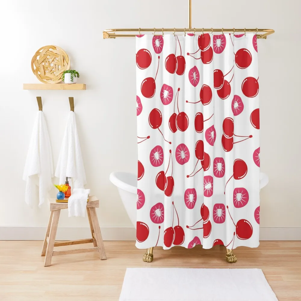 

Cherry Design Shower Curtain For Shower Anime Bathroom Toilet Accessories Bathroom Curtain