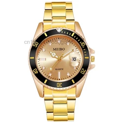 Fashion Quartz Wristwatches For Men Luxury Stainless Steel Calendar Digital Watches Business Mens Relogio Masculino Montre Gift