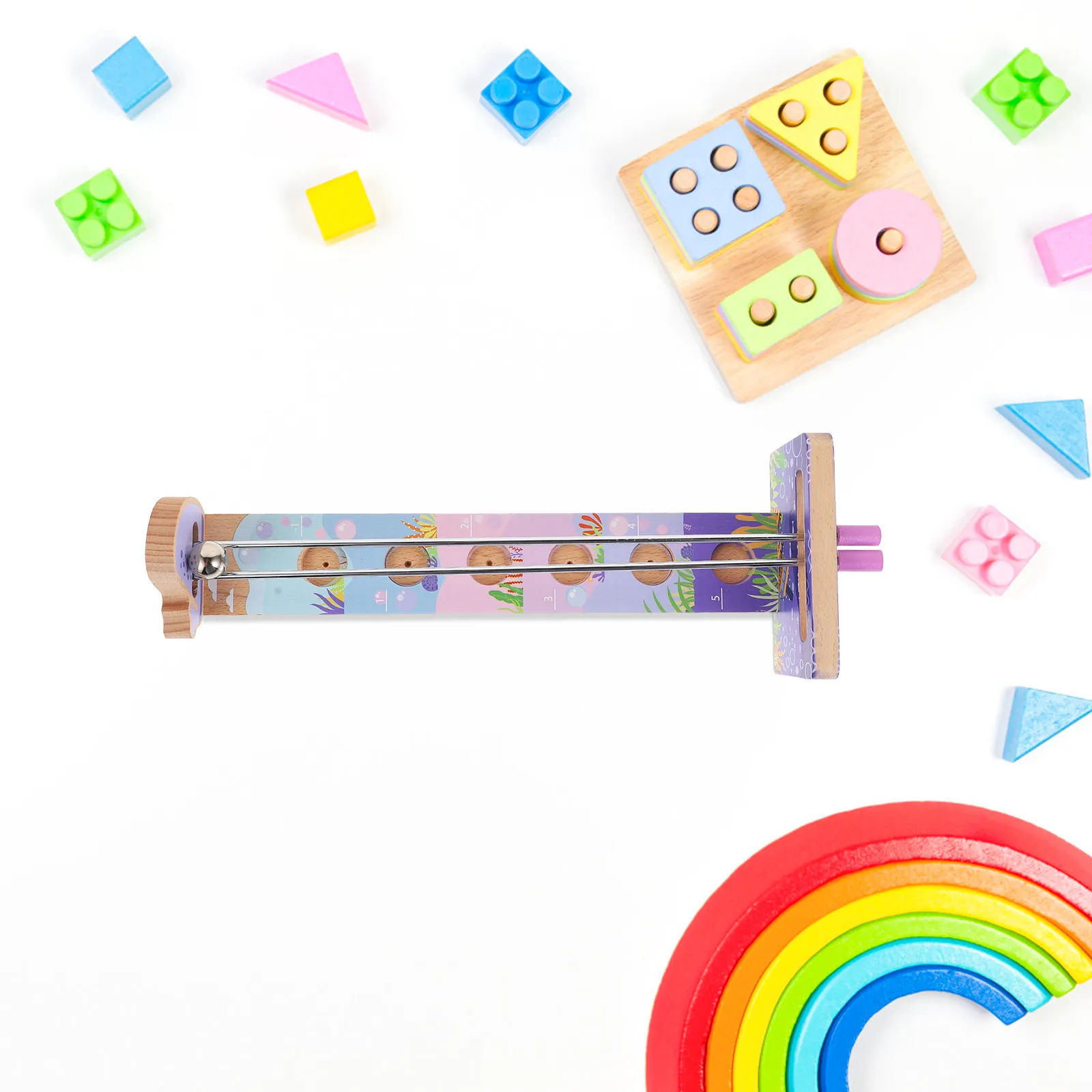 

1Pcs Board Game Clipping Sticks Steel-Ball Rolling Game -on Training Educational Colorful Wooden Reaction Ability